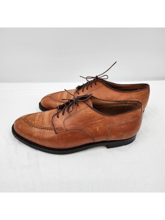 Alden 962 Norwegian Front Blucher 8.5 E/EEE Burnished Tan Calfskin Oxford Shoes main image 8